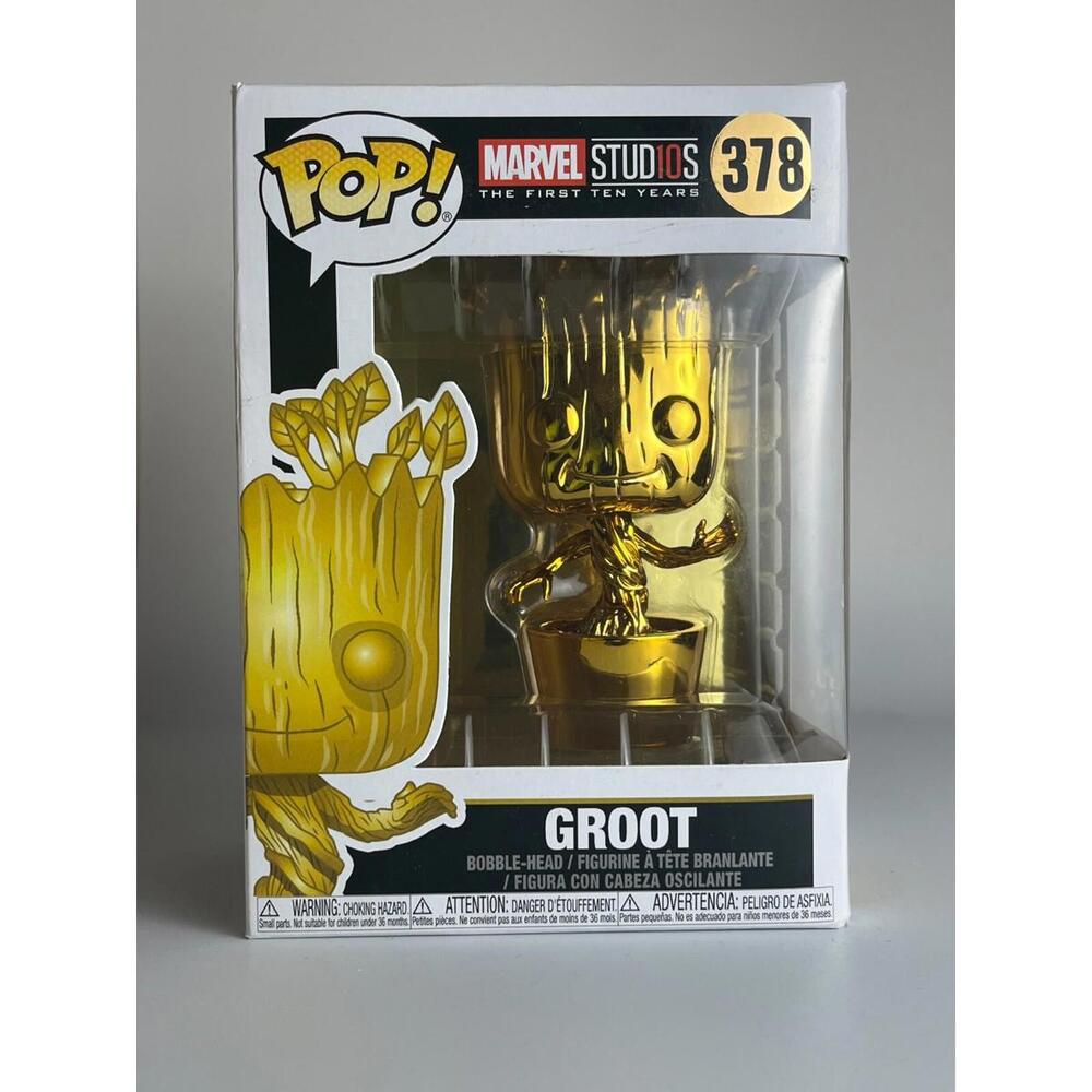 Funko Pop! Vinyl: Marvel Studios First 10 Years - Groot (Gold Chrome) #378